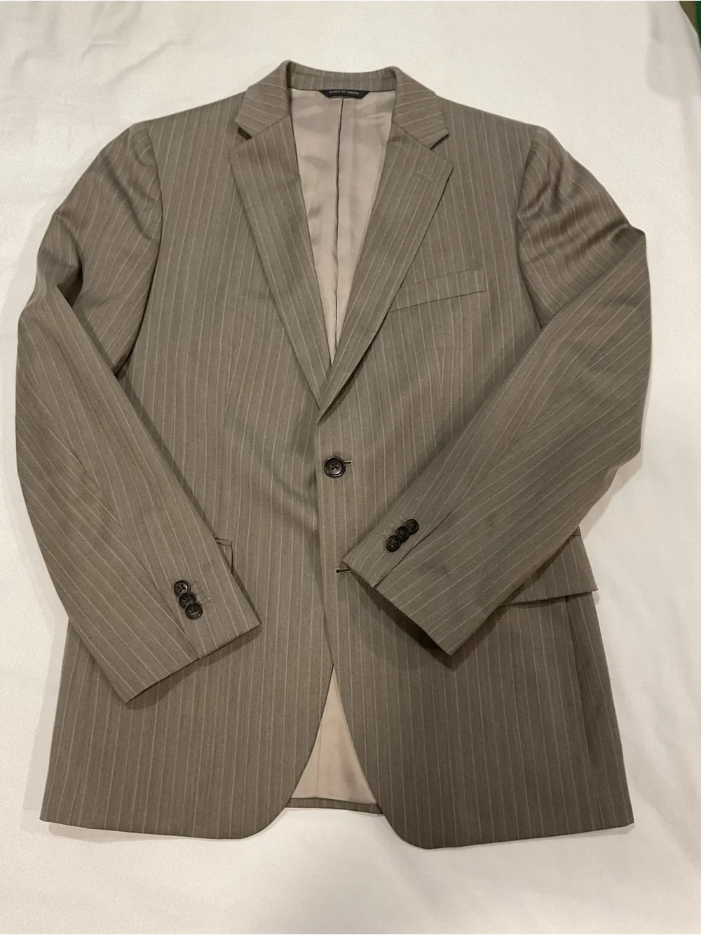 Banana Republic Taupe Pinstripe Blazer